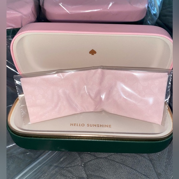 KATE SPADE Pink and Green Eyeglass/Sunglasses Hard Clamshell Case - Picture 6 of 6
